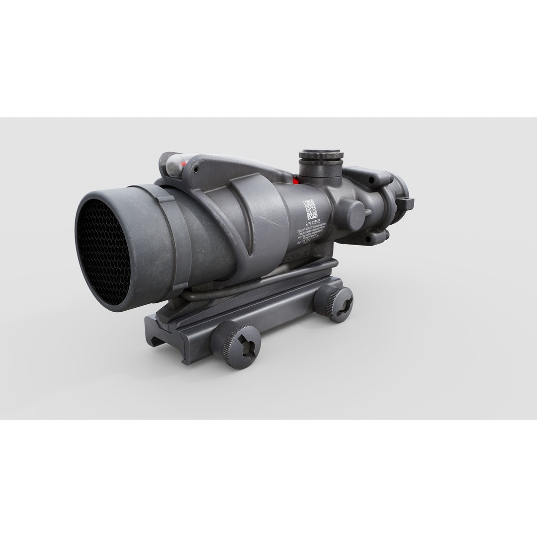 Trijicon ACOG TA31 3D Model – Low Poly Tactical Rifle Scope, FBX - View 5