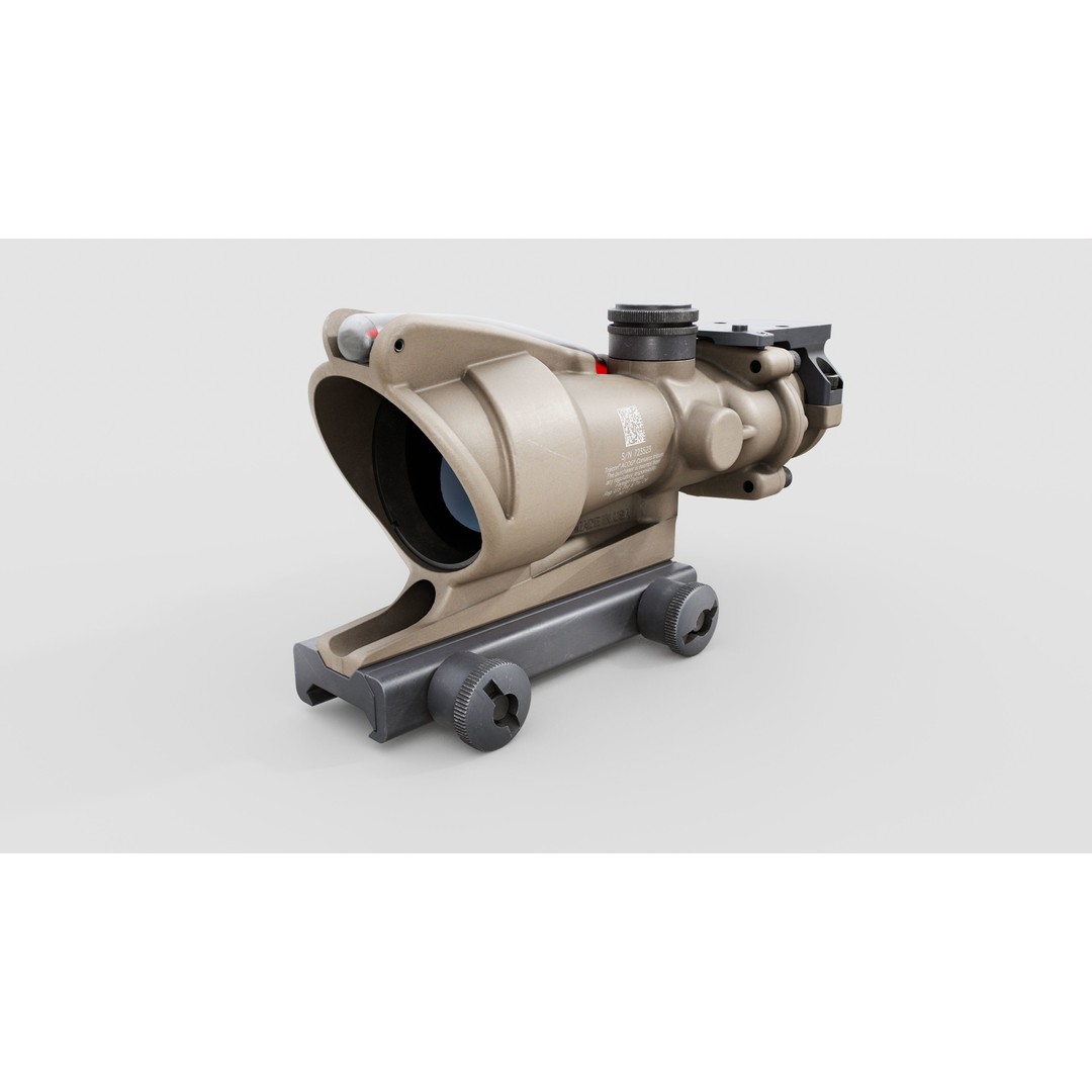 Trijicon ACOG TA31 3D Model – Low Poly Tactical Rifle Scope, FBX - View 6