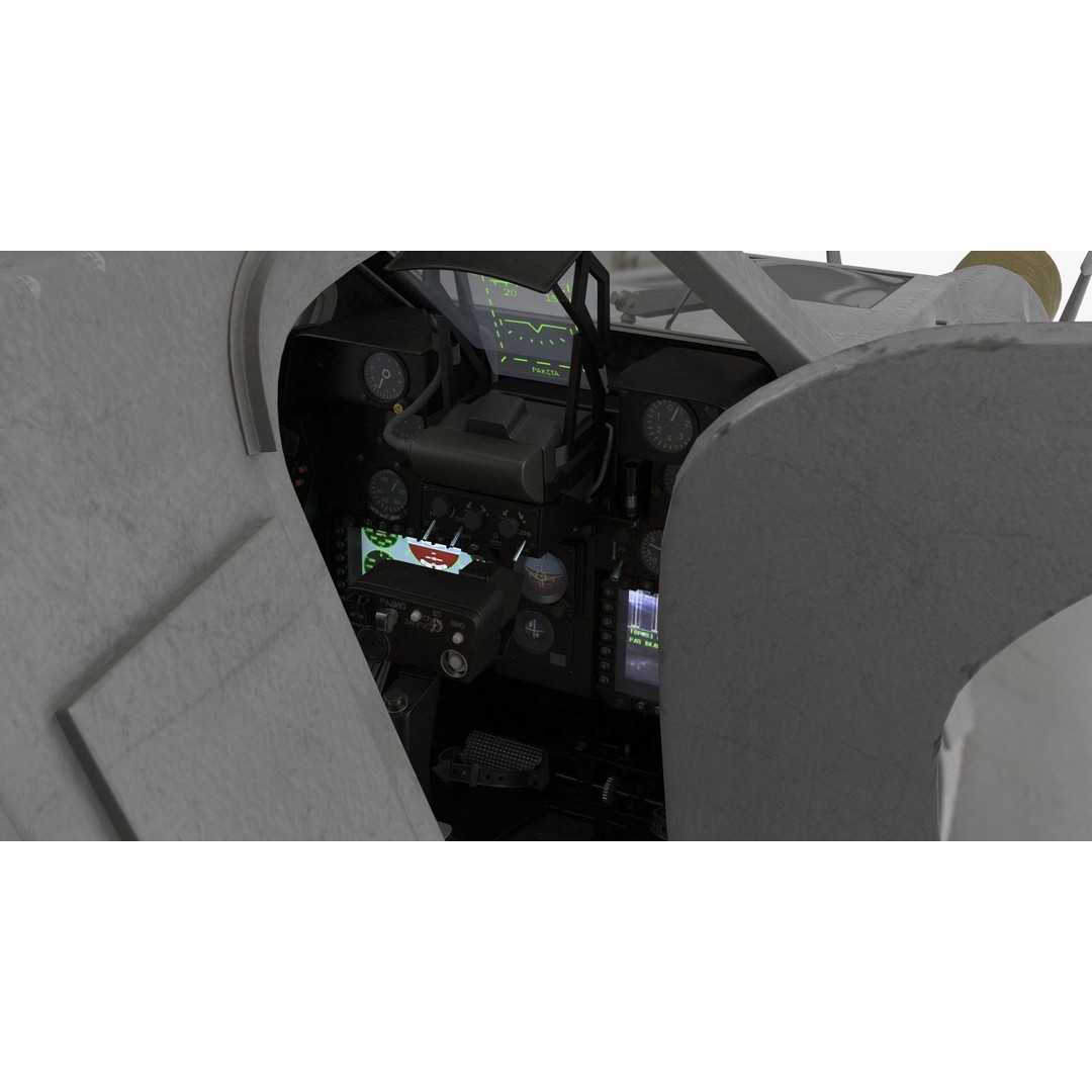 Mi-28N Gray 3D Model – Low Poly Military Helicopter, FBX, OBJ - View 33