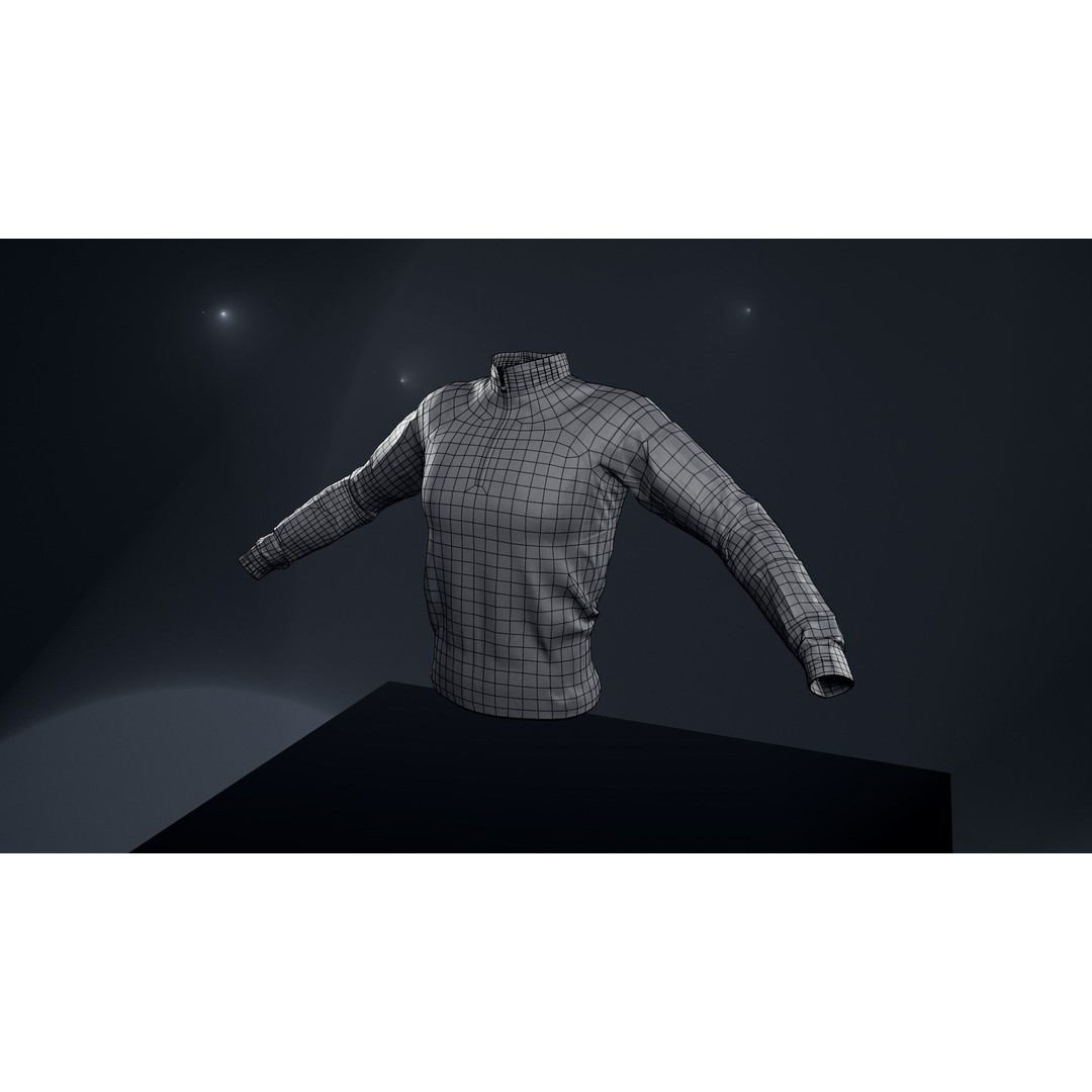 Tactical Shirt 3D Model – Low Poly Game Asset, Rigged, PBR - View 12