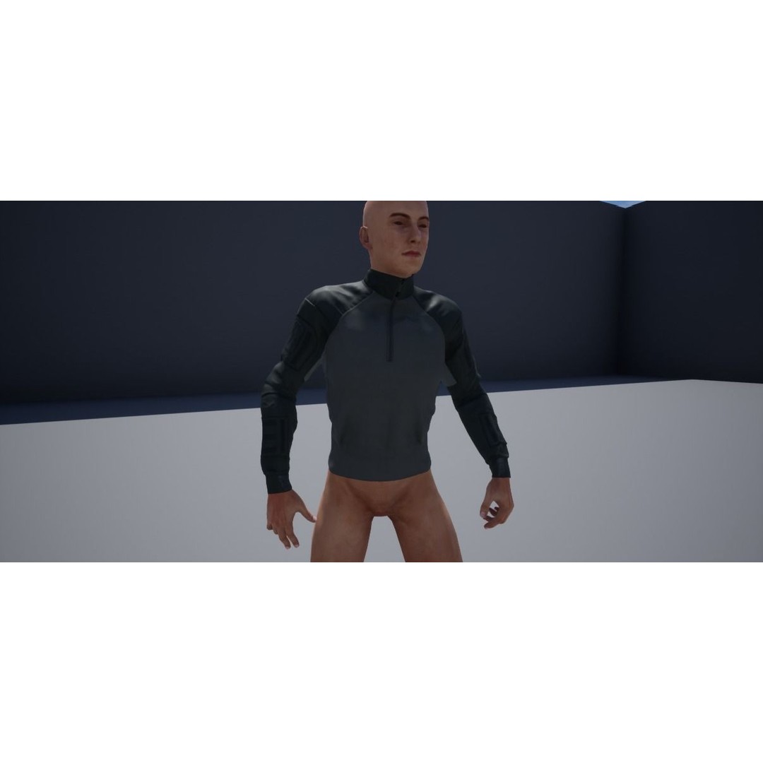 Tactical Shirt 3D Model – Low Poly Game Asset, Rigged, PBR - View 15