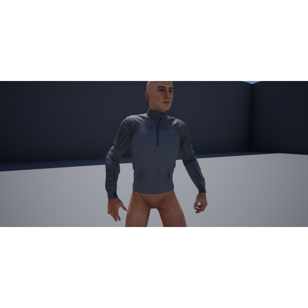 Tactical Shirt 3D Model – Low Poly Game Asset, Rigged, PBR - View 16