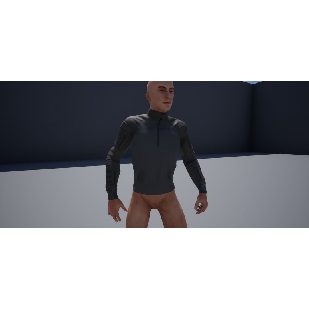 Tactical Shirt 3D Model – Low Poly Game Asset, Rigged, PBR - View 18
