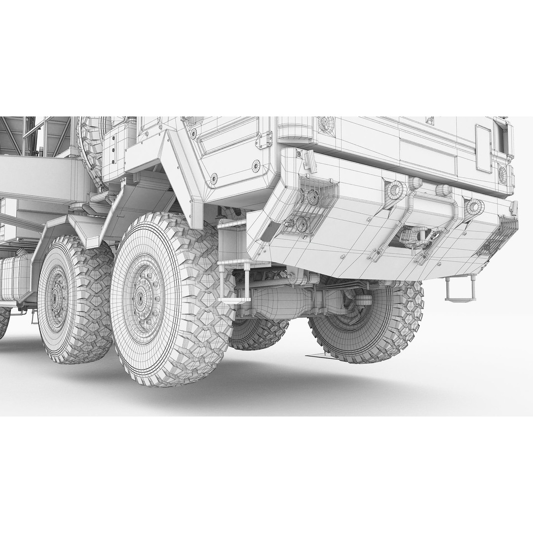 MIM-104 Patriot Battery 3D Model – Military Vehicle, FBX, OBJ