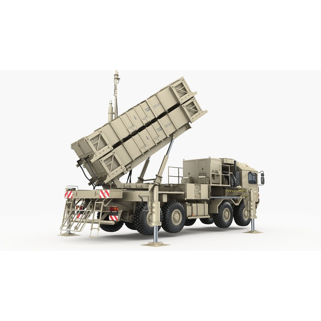 MIM-104 Patriot Battery 3D Model – Military Vehicle, FBX, OBJ - View 10