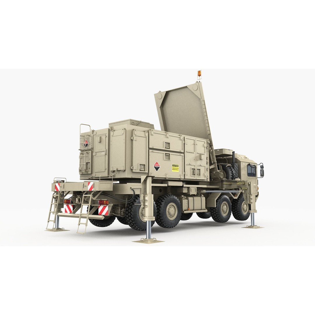 MIM-104 Patriot Battery 3D Model – Military Vehicle, FBX, OBJ - View 11