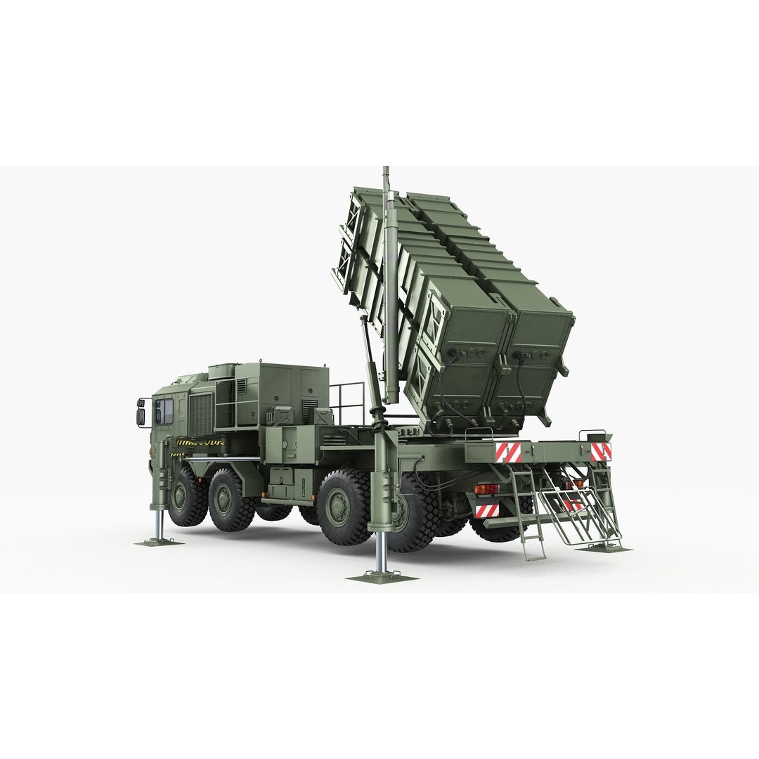 MIM-104 Patriot Battery 3D Model – Military Vehicle, FBX, OBJ - View 12