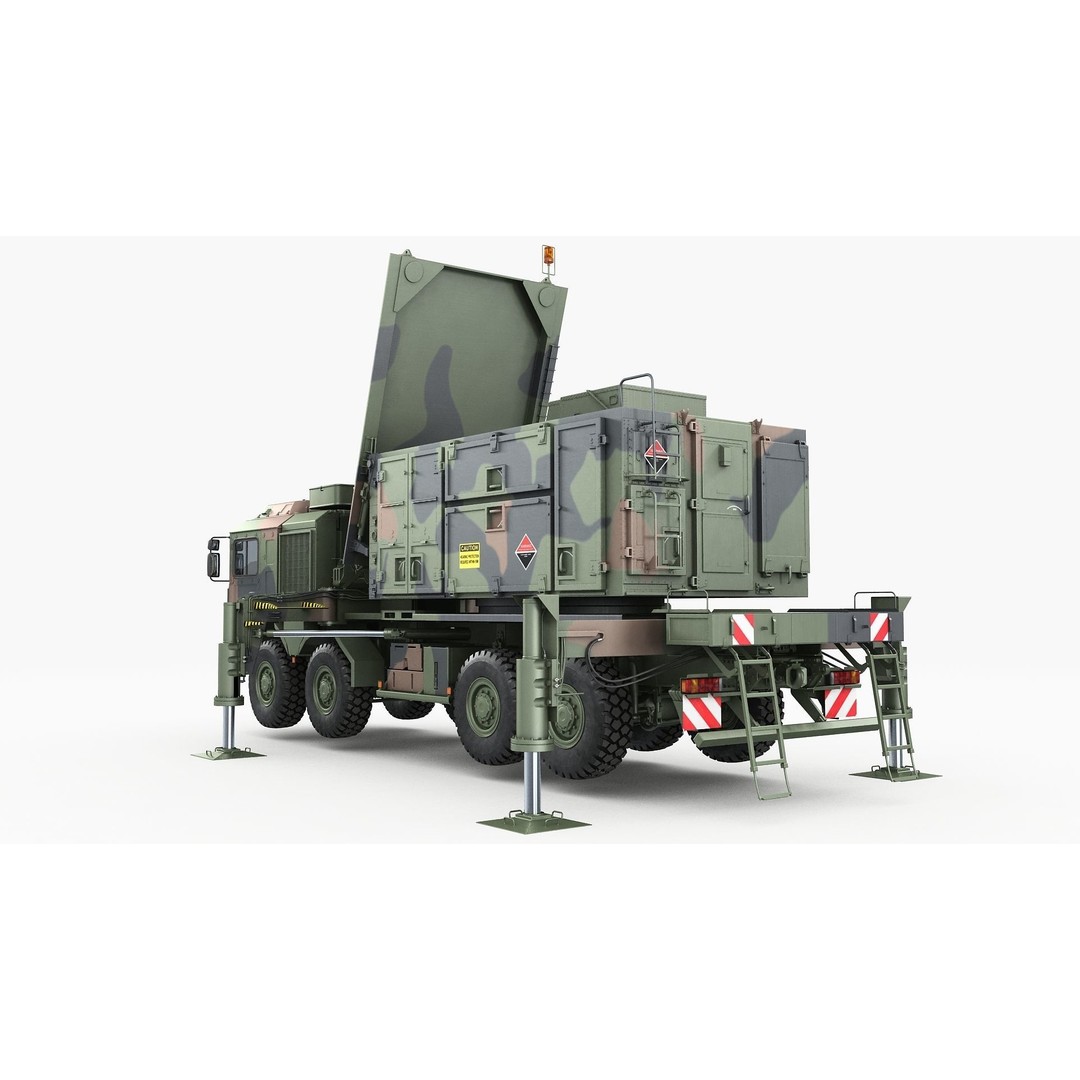 MIM-104 Patriot Battery 3D Model – Military Vehicle, FBX, OBJ - View 13