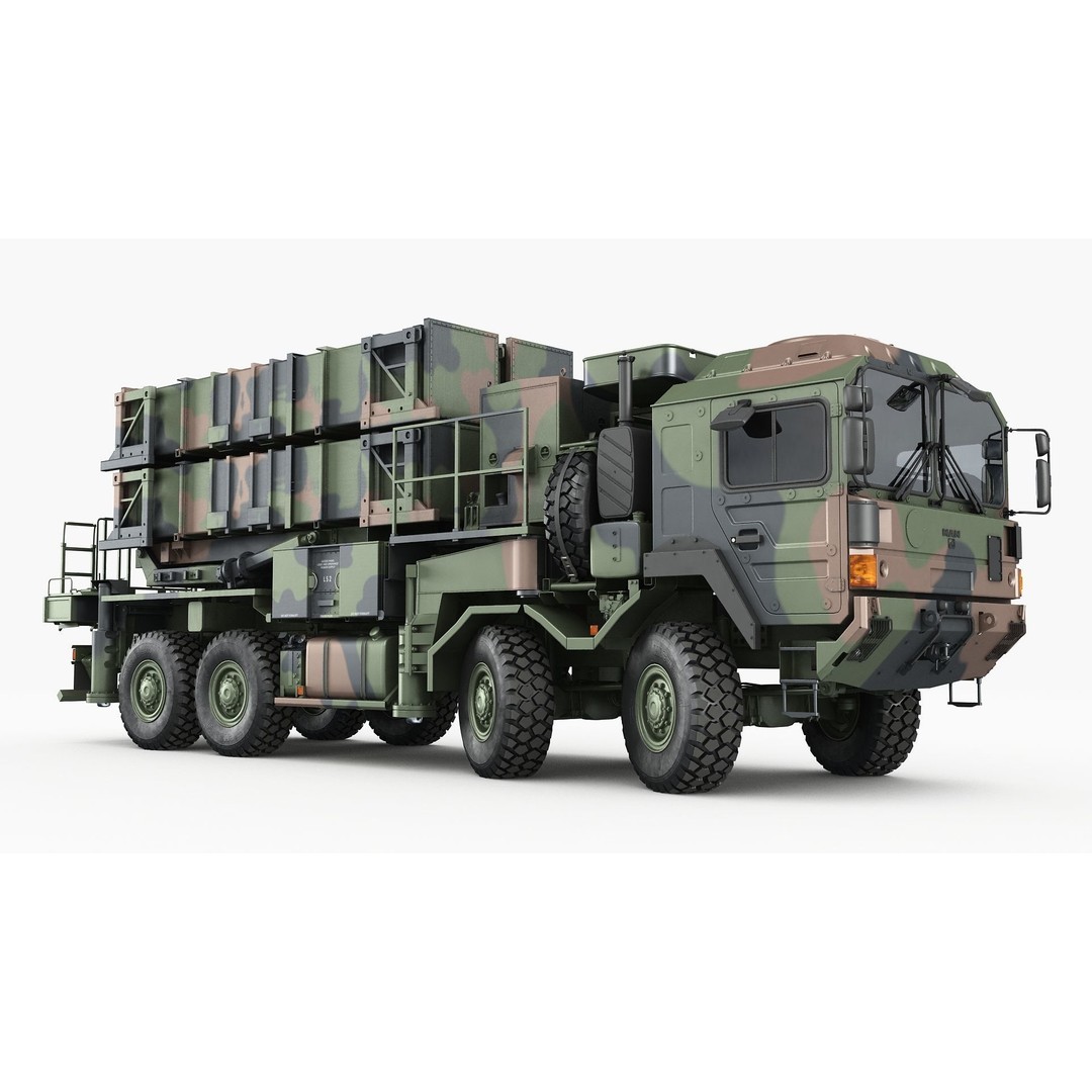 MIM-104 Patriot Battery 3D Model – Military Vehicle, FBX, OBJ - View 16
