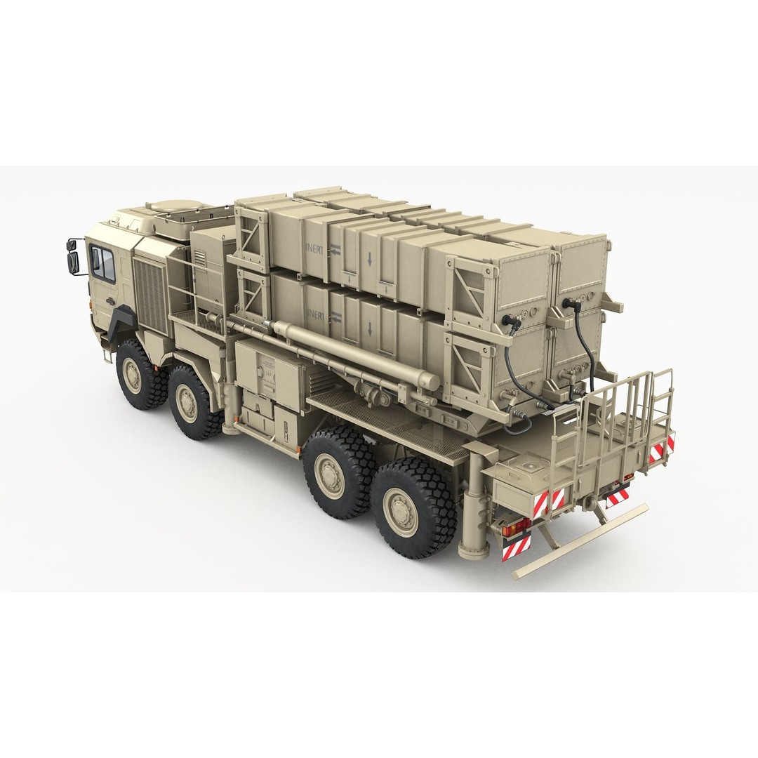 MIM-104 Patriot Battery 3D Model – Military Vehicle, FBX, OBJ - View 18
