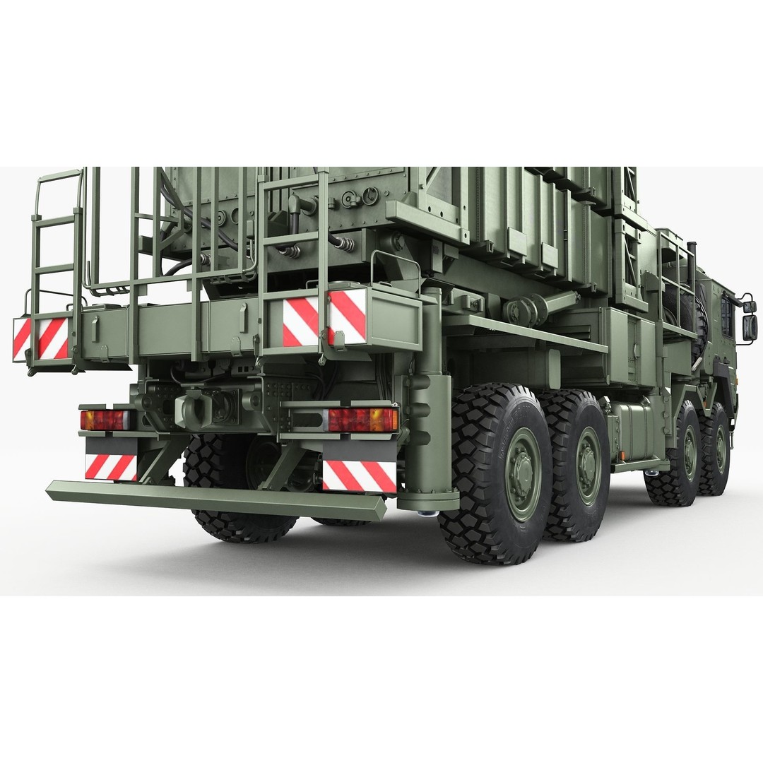MIM-104 Patriot Battery 3D Model – Military Vehicle, FBX, OBJ - View 19