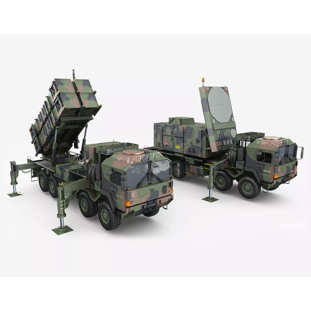 MIM-104 Patriot Battery 3D Model – Military Vehicle, FBX, OBJ - View 2