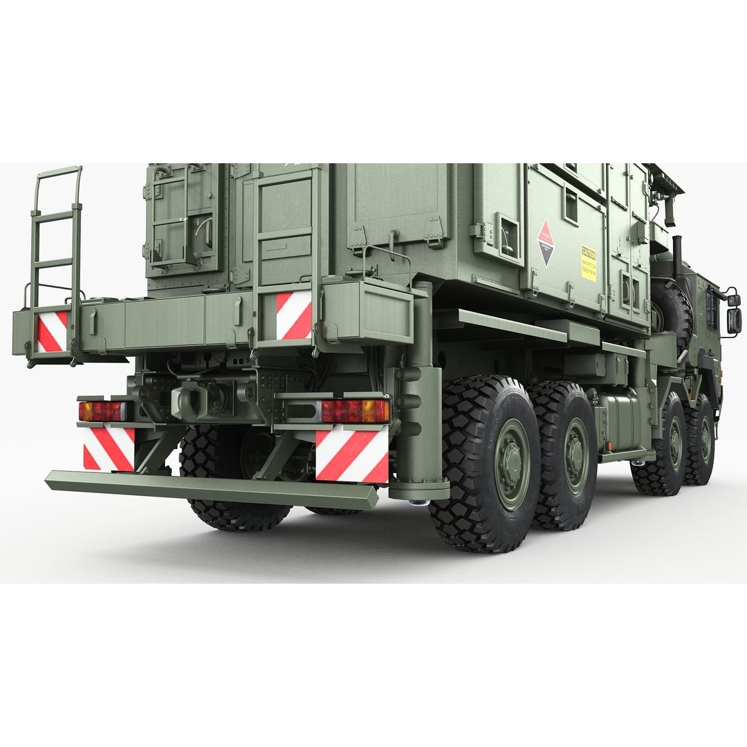 MIM-104 Patriot Battery 3D Model – Military Vehicle, FBX, OBJ - View 20
