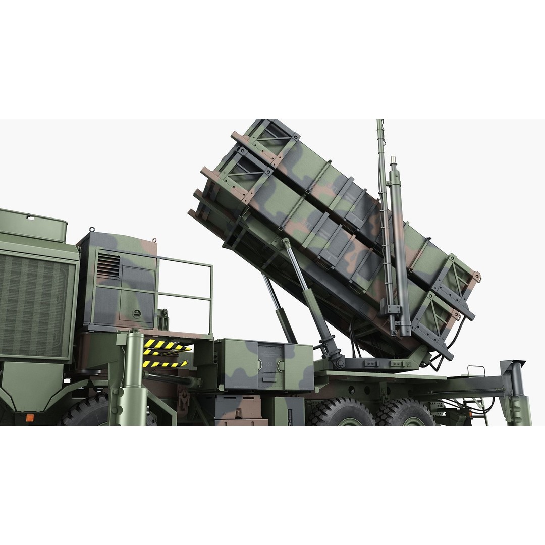 MIM-104 Patriot Battery 3D Model – Military Vehicle, FBX, OBJ - View 22