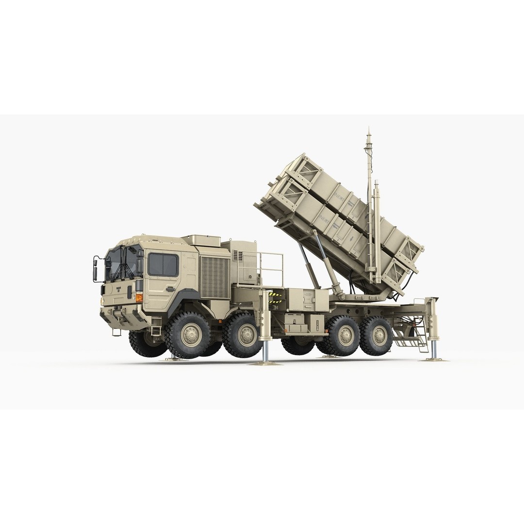 MIM-104 Patriot Battery 3D Model – Military Vehicle, FBX, OBJ - View 26