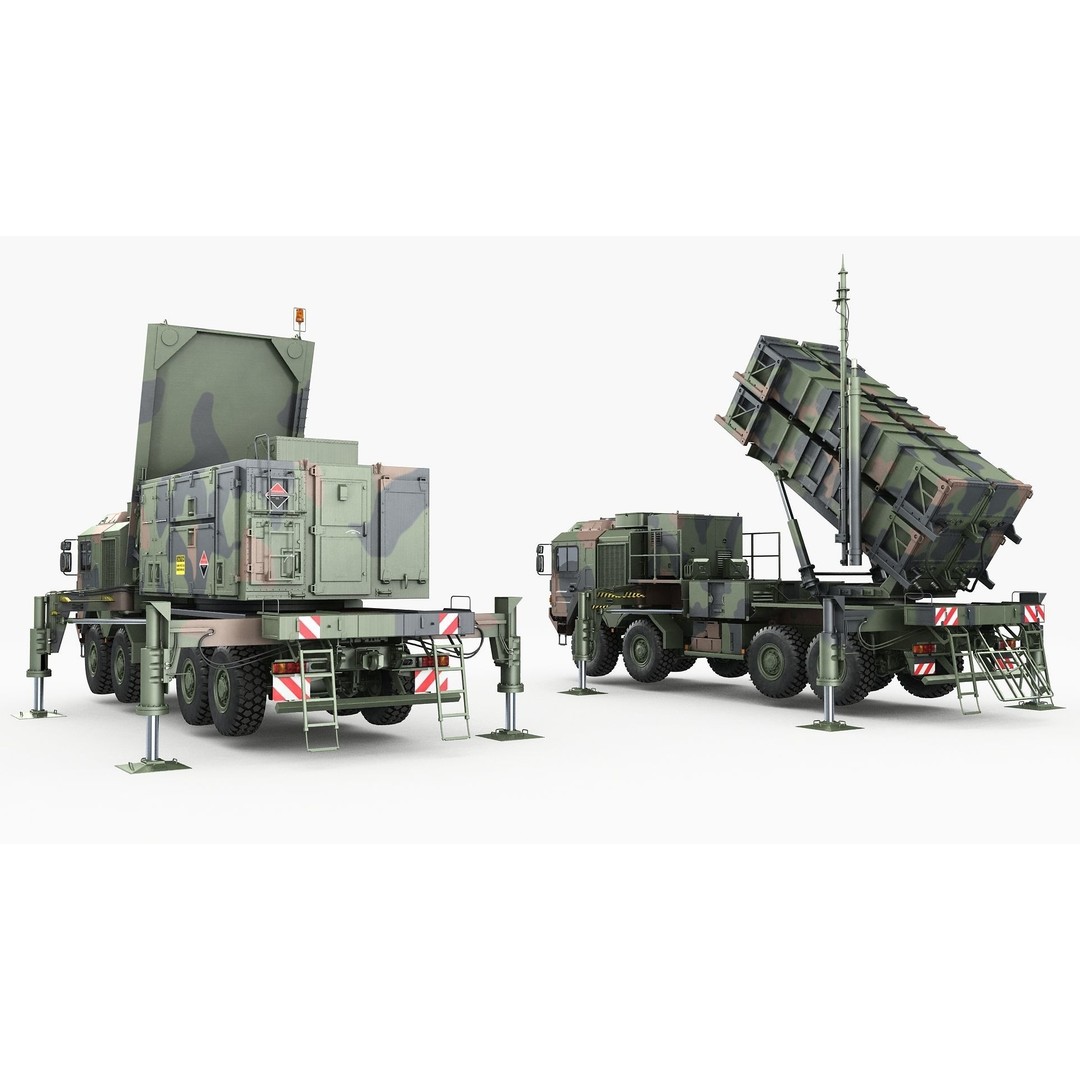MIM-104 Patriot Battery 3D Model – Military Vehicle, FBX, OBJ - View 3