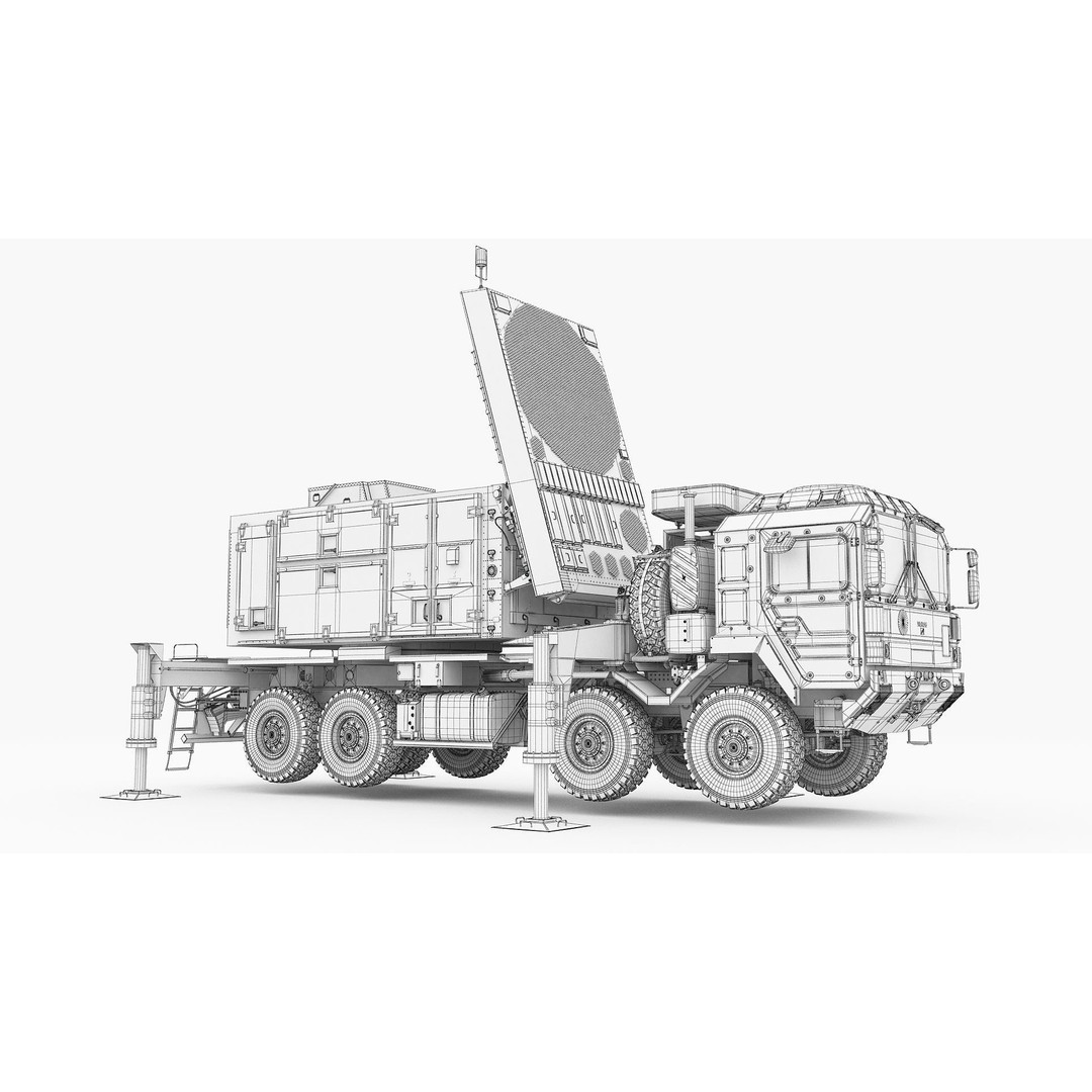 MIM-104 Patriot Battery 3D Model – Military Vehicle, FBX, OBJ - View 30