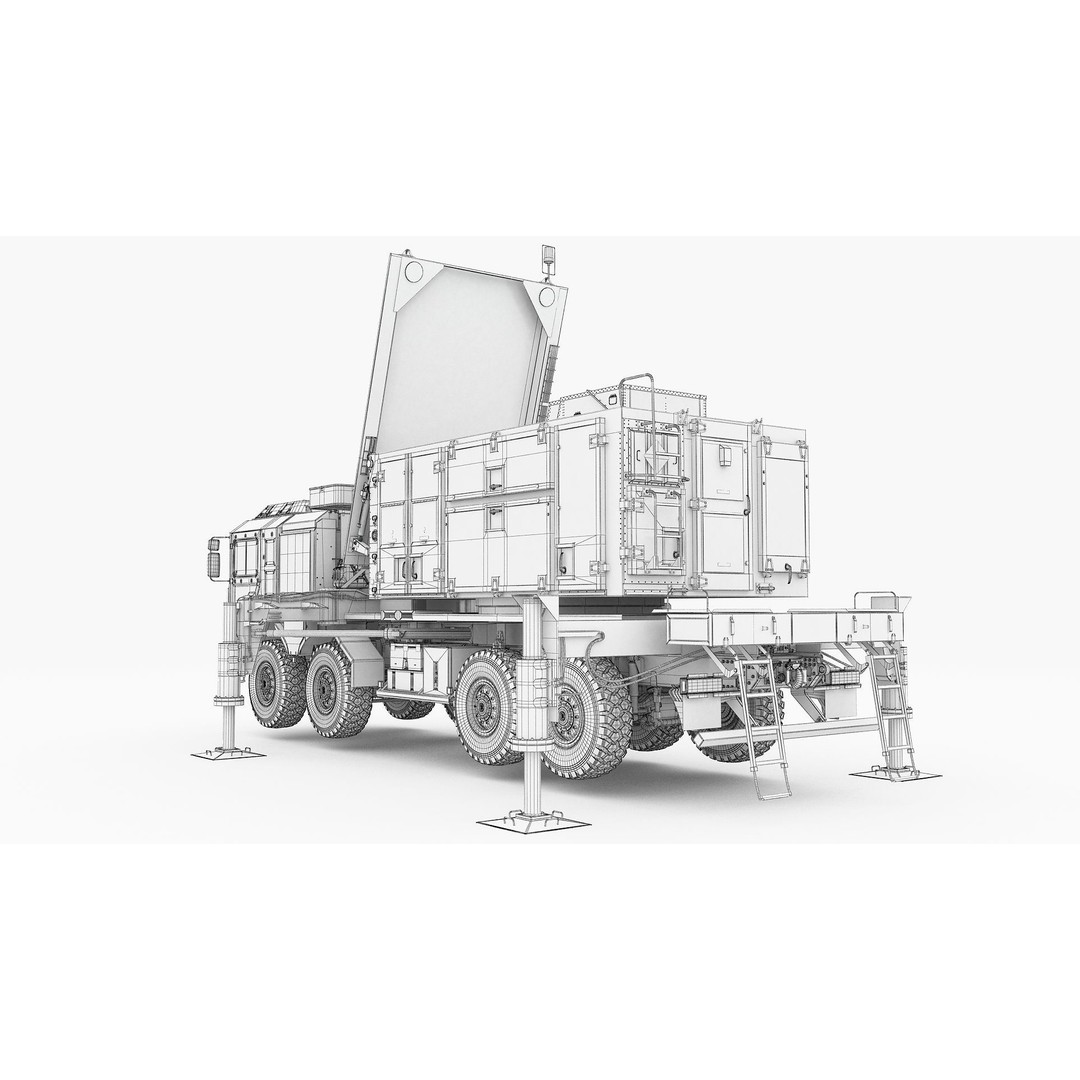 MIM-104 Patriot Battery 3D Model – Military Vehicle, FBX, OBJ - View 32