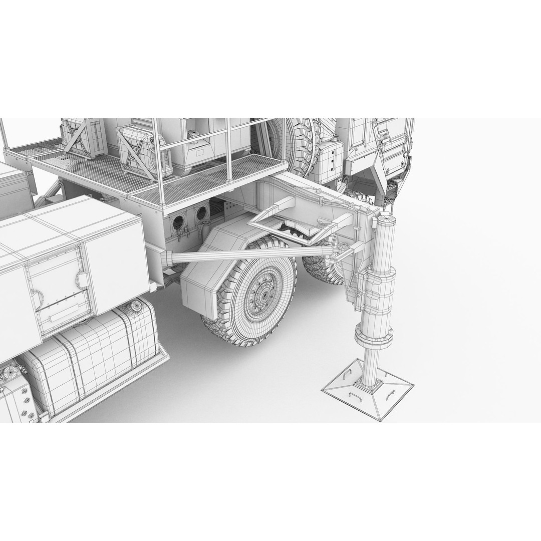 MIM-104 Patriot Battery 3D Model – Military Vehicle, FBX, OBJ - View 35