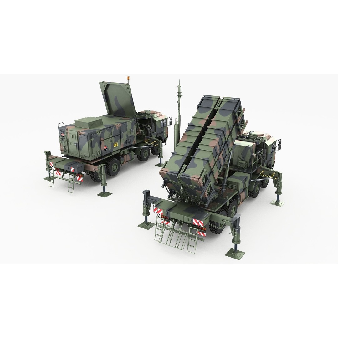 MIM-104 Patriot Battery 3D Model – Military Vehicle, FBX, OBJ - View 5