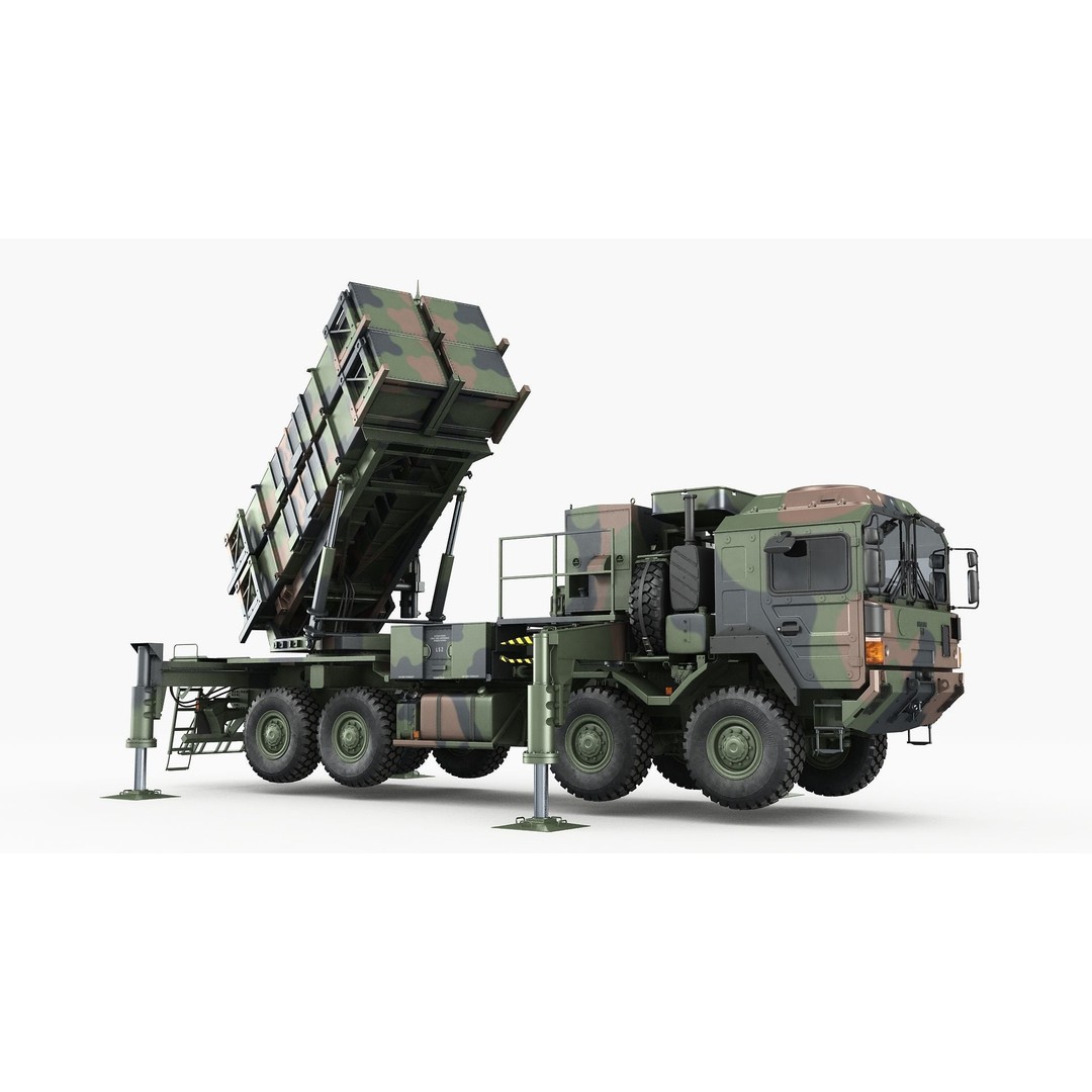 MIM-104 Patriot Battery 3D Model – Military Vehicle, FBX, OBJ - View 8