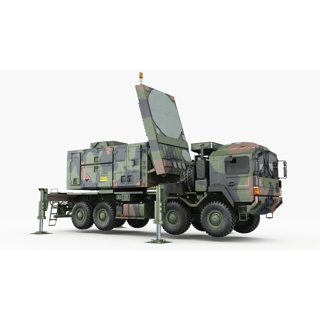 MIM-104 Patriot Battery 3D Model – Military Vehicle, FBX, OBJ - View 9