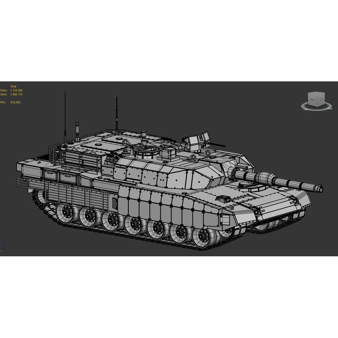 Main Battle Tank 3D Model – High Poly Military Vehicle Asset