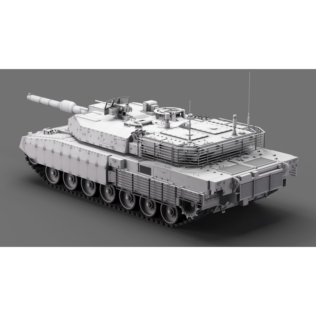 Main Battle Tank 3D Model – High Poly Military Vehicle Asset - View 10