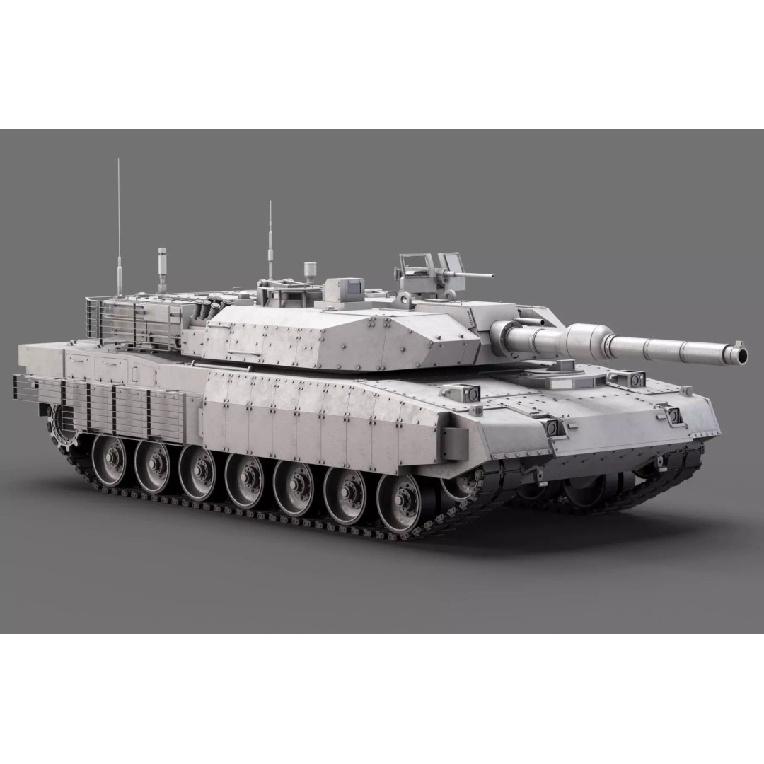 Main Battle Tank 3D Model – High Poly Military Vehicle Asset - View 2