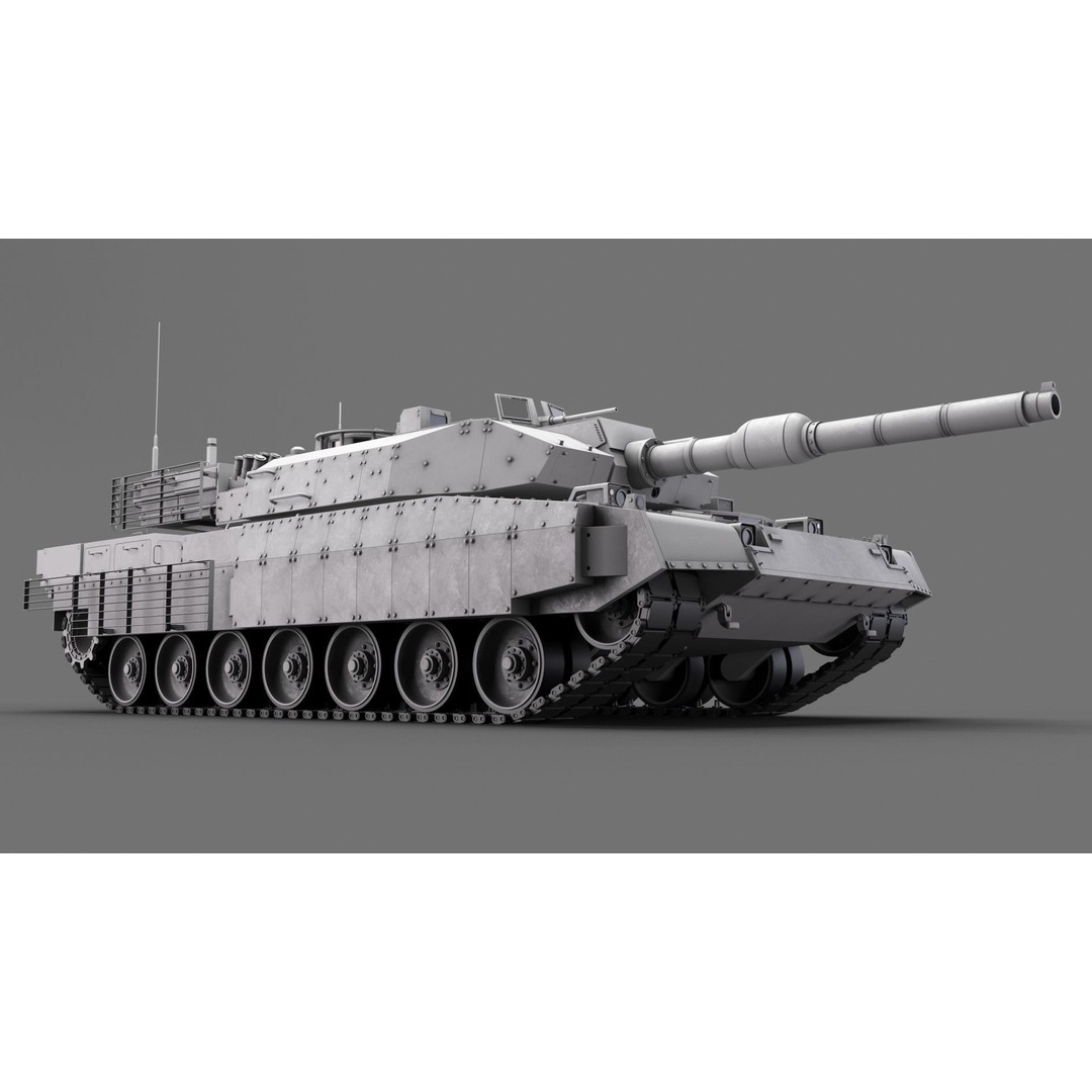 Main Battle Tank 3D Model – High Poly Military Vehicle Asset - View 3