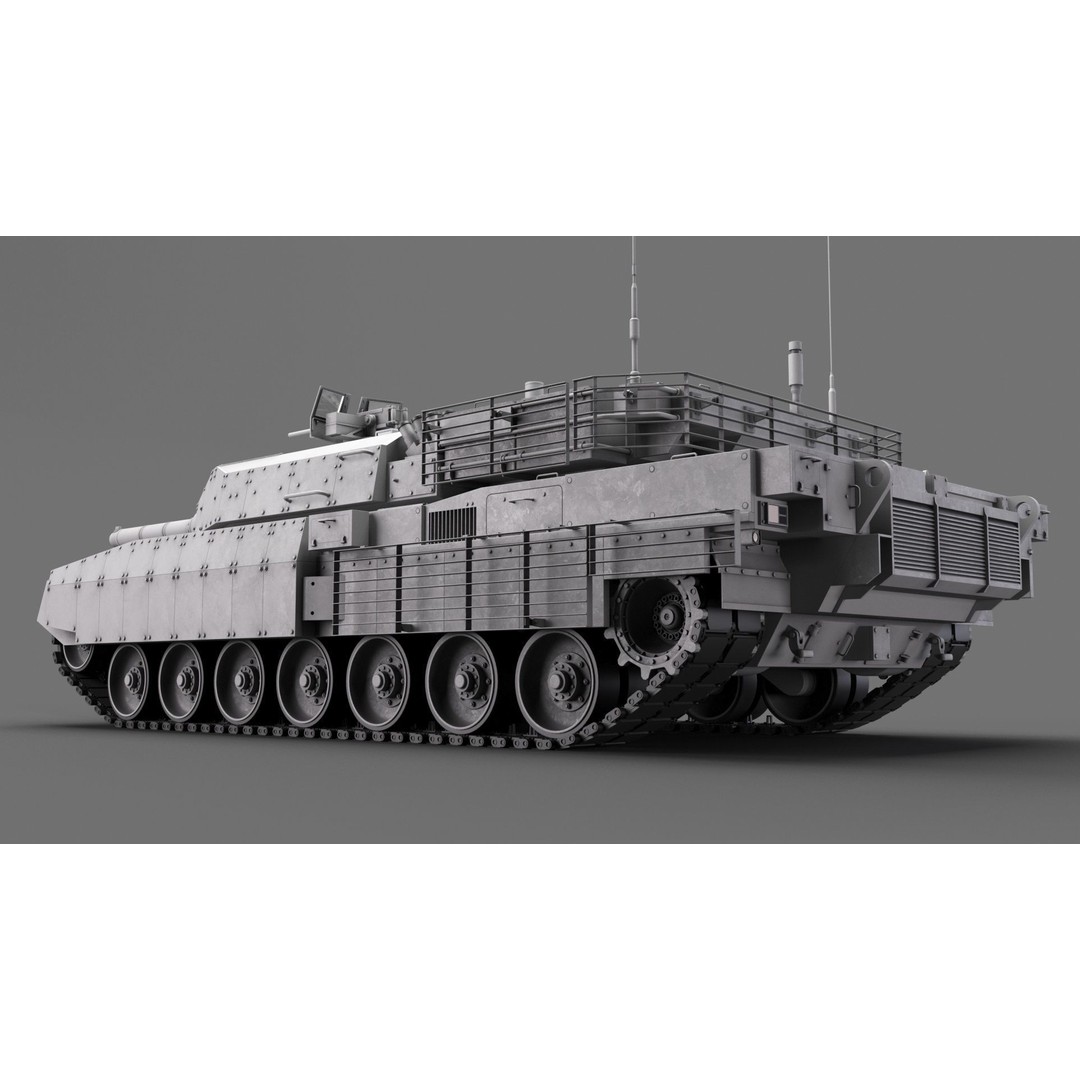 Main Battle Tank 3D Model – High Poly Military Vehicle Asset - View 4