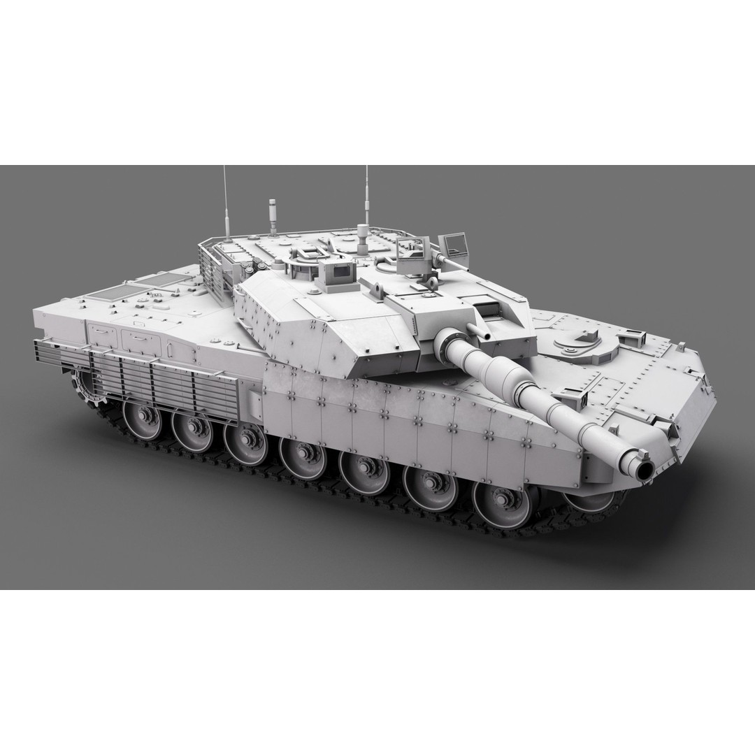 Main Battle Tank 3D Model – High Poly Military Vehicle Asset - View 6