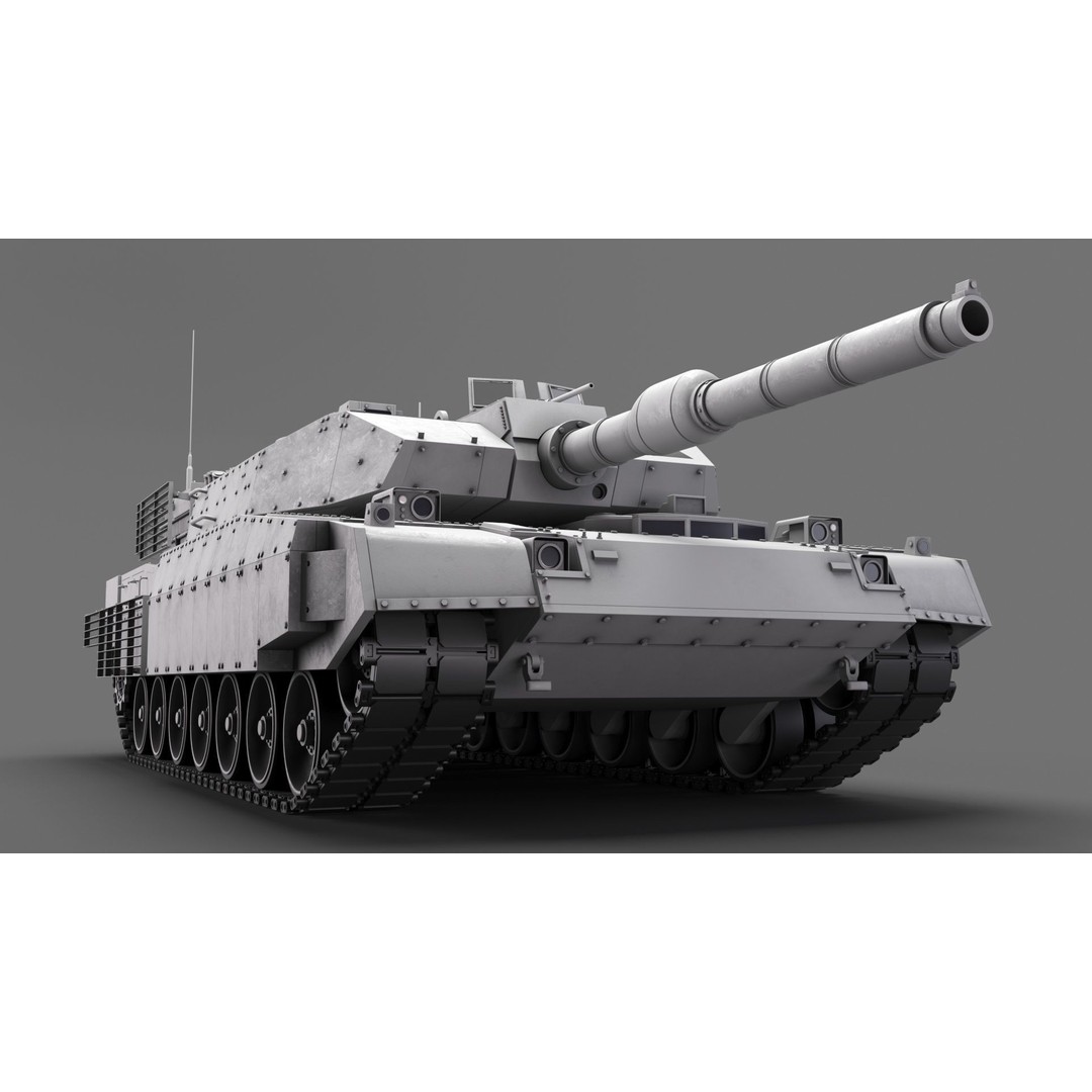 Main Battle Tank 3D Model – High Poly Military Vehicle Asset - View 8