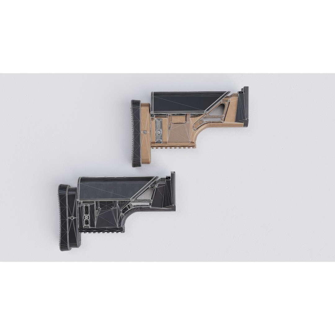 FN MK 20 SSR Stock 3D Model – Low Poly Game Ready Asset, FBX, OBJ - View 10