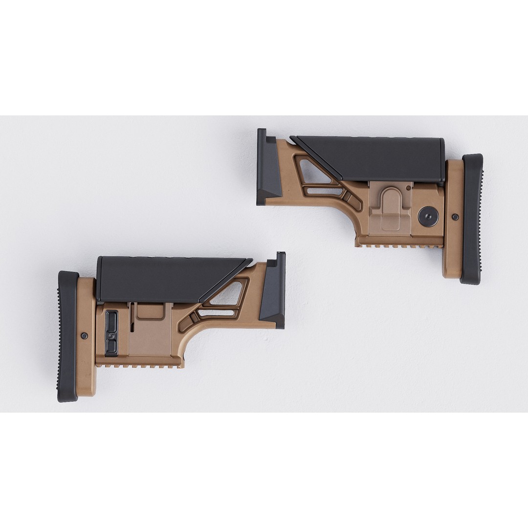 FN MK 20 SSR Stock 3D Model – Low Poly Game Ready Asset, FBX, OBJ - View 4