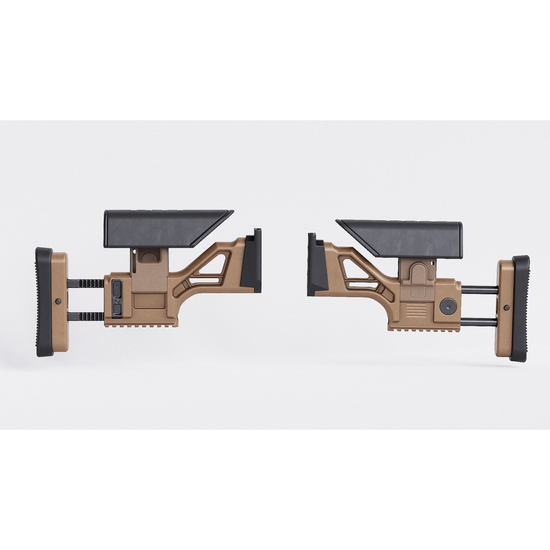 FN MK 20 SSR Stock 3D Model – Low Poly Game Ready Asset, FBX, OBJ - View 6