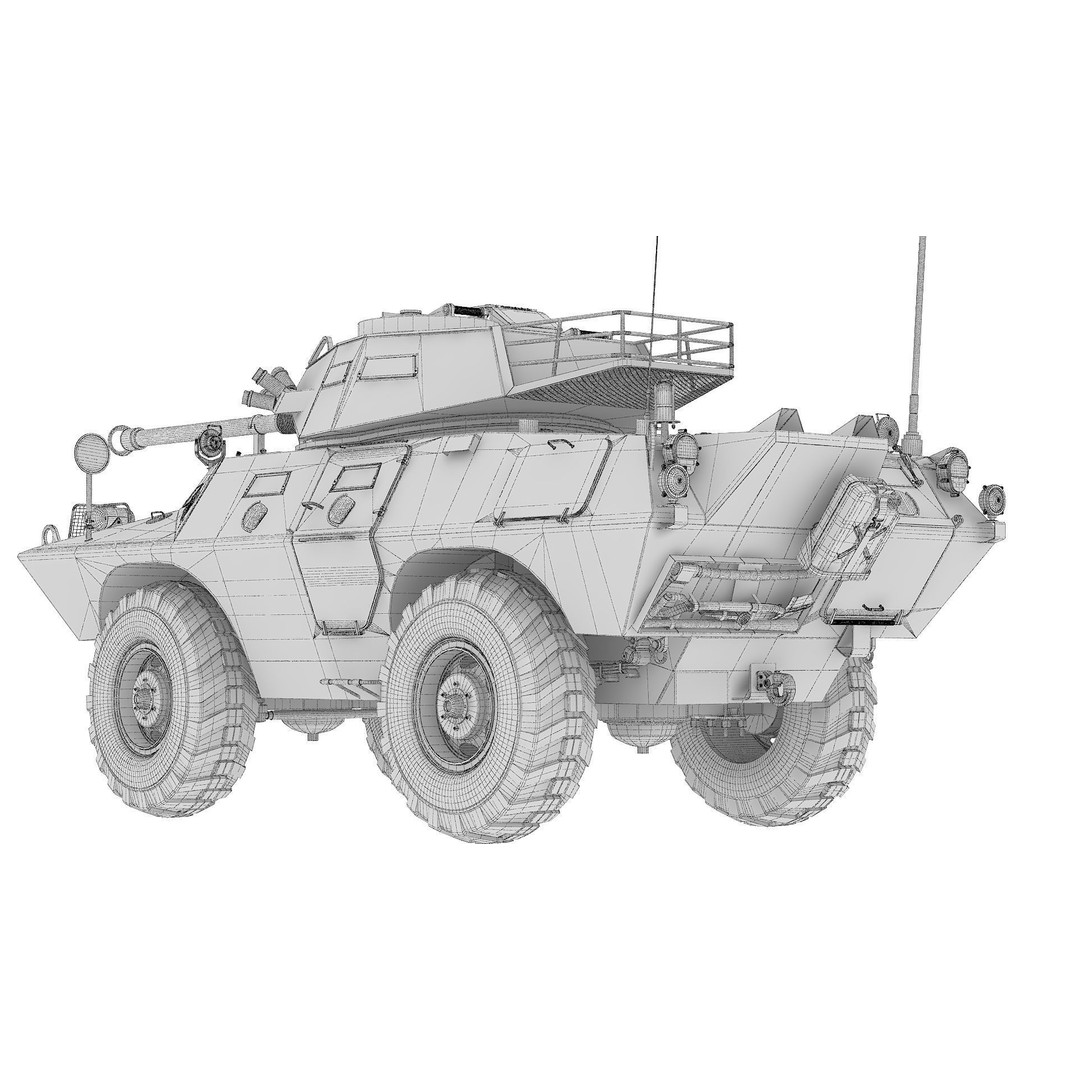 Cadillac V150 3D Model – High Poly Military Vehicle, FBX - View 10