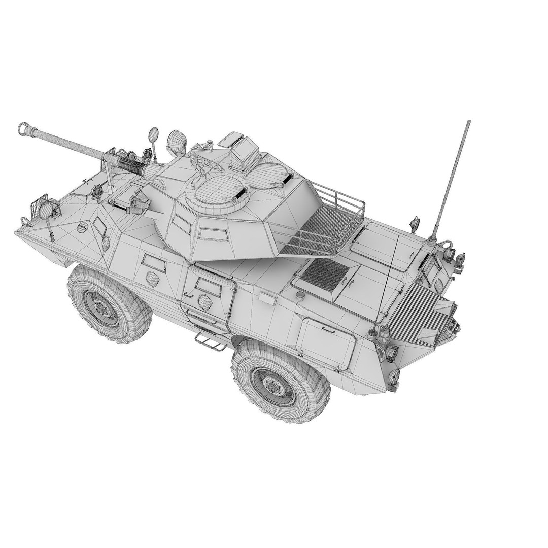 Cadillac V150 3D Model – High Poly Military Vehicle, FBX - View 16