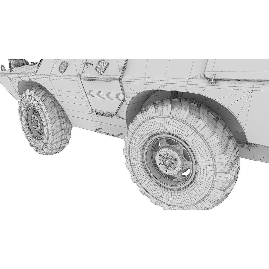 Cadillac V150 3D Model – High Poly Military Vehicle, FBX - View 33