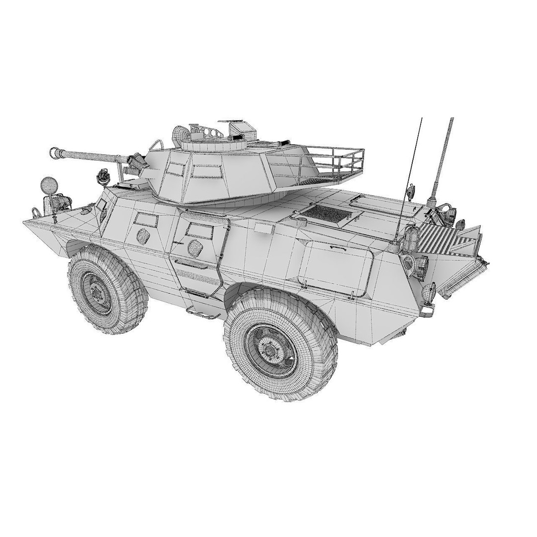 Cadillac V150 3D Model – High Poly Military Vehicle, FBX - View 35