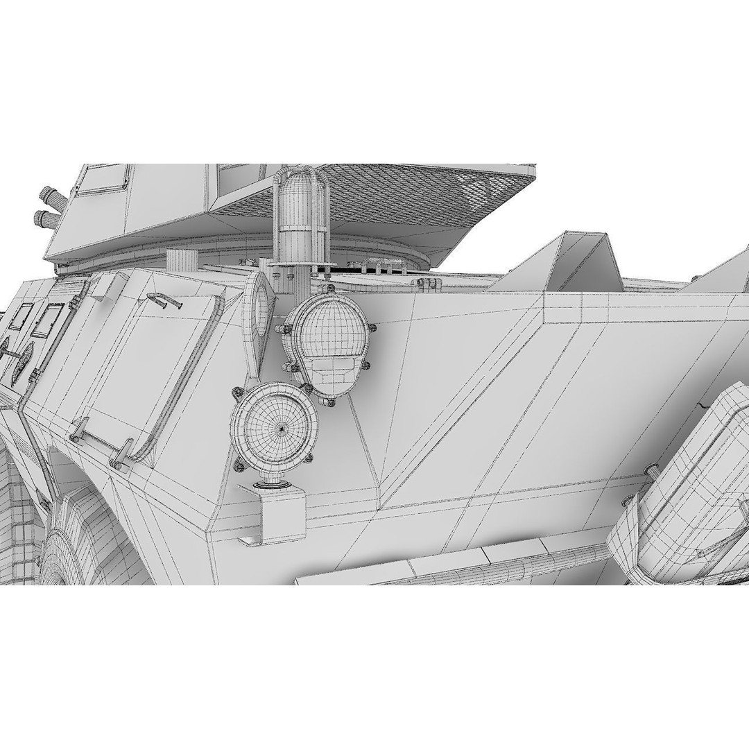 Cadillac V150 3D Model – High Poly Military Vehicle, FBX - View 39