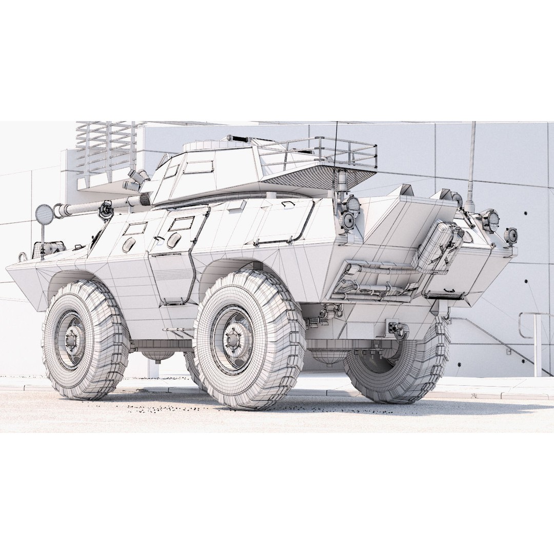 Cadillac V150 3D Model – High Poly Military Vehicle, FBX - View 4