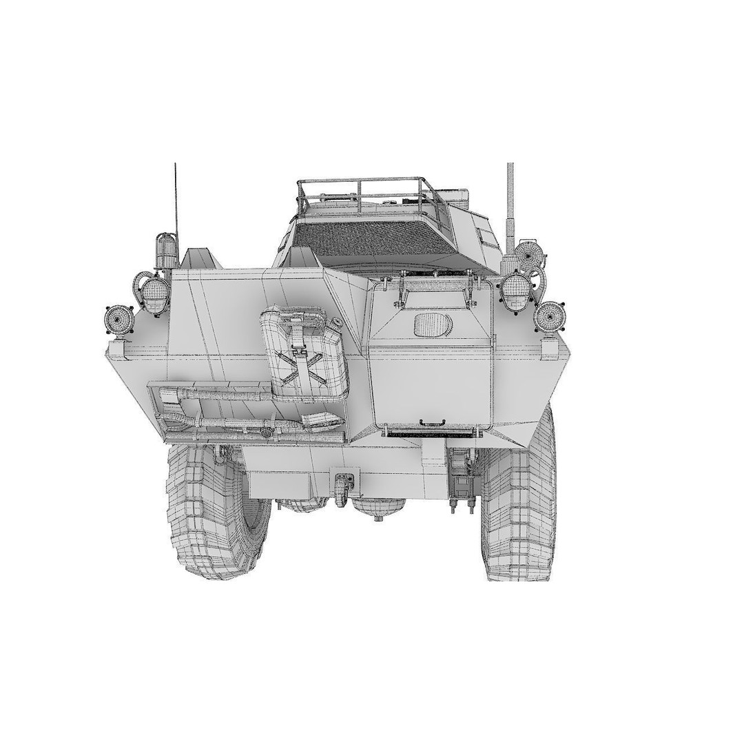 Cadillac V150 3D Model – High Poly Military Vehicle, FBX - View 45