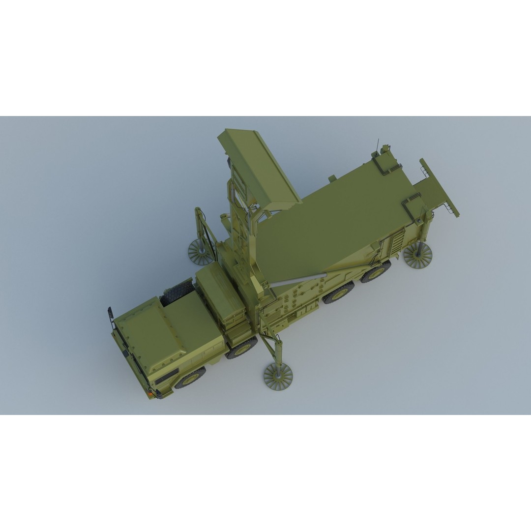 Mobile Tracking Radar Truck 3D Model – High Poly PBR Asset for Games, FBX, OBJ - View 12