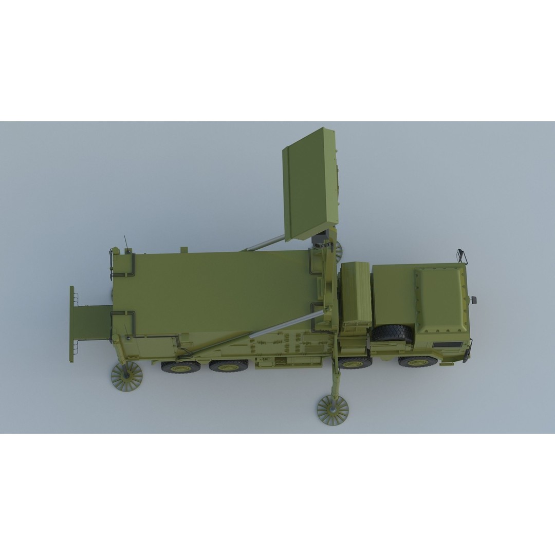 Mobile Tracking Radar Truck 3D Model – High Poly PBR Asset for Games, FBX, OBJ - View 13