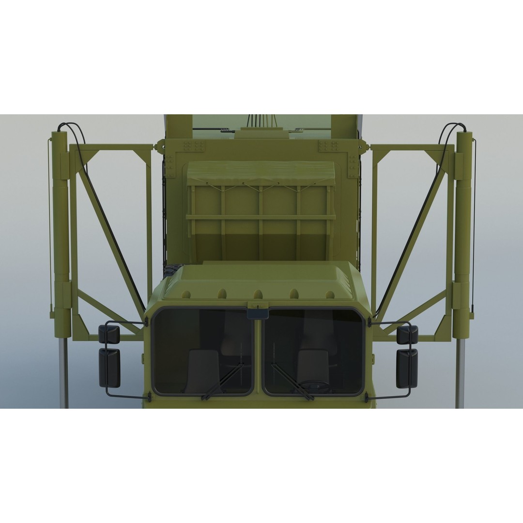 Mobile Tracking Radar Truck 3D Model – High Poly PBR Asset for Games, FBX, OBJ - View 15
