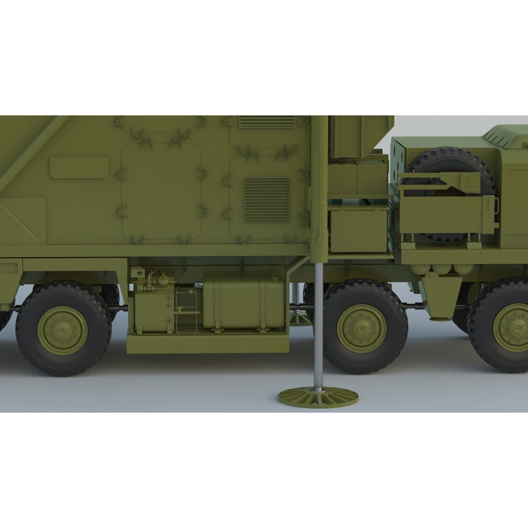 Mobile Tracking Radar Truck 3D Model – High Poly PBR Asset for Games, FBX, OBJ - View 17