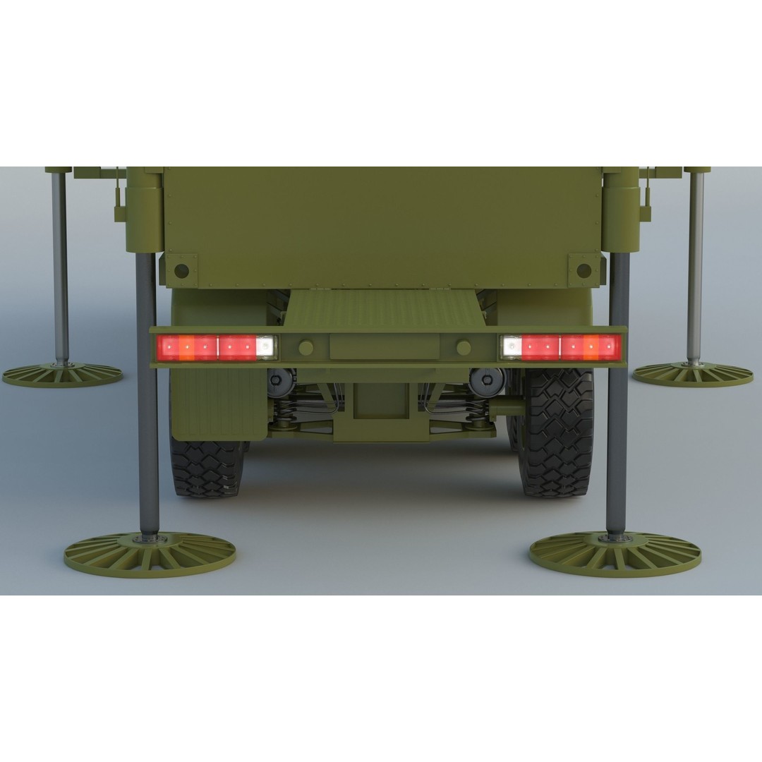 Mobile Tracking Radar Truck 3D Model – High Poly PBR Asset for Games, FBX, OBJ - View 19
