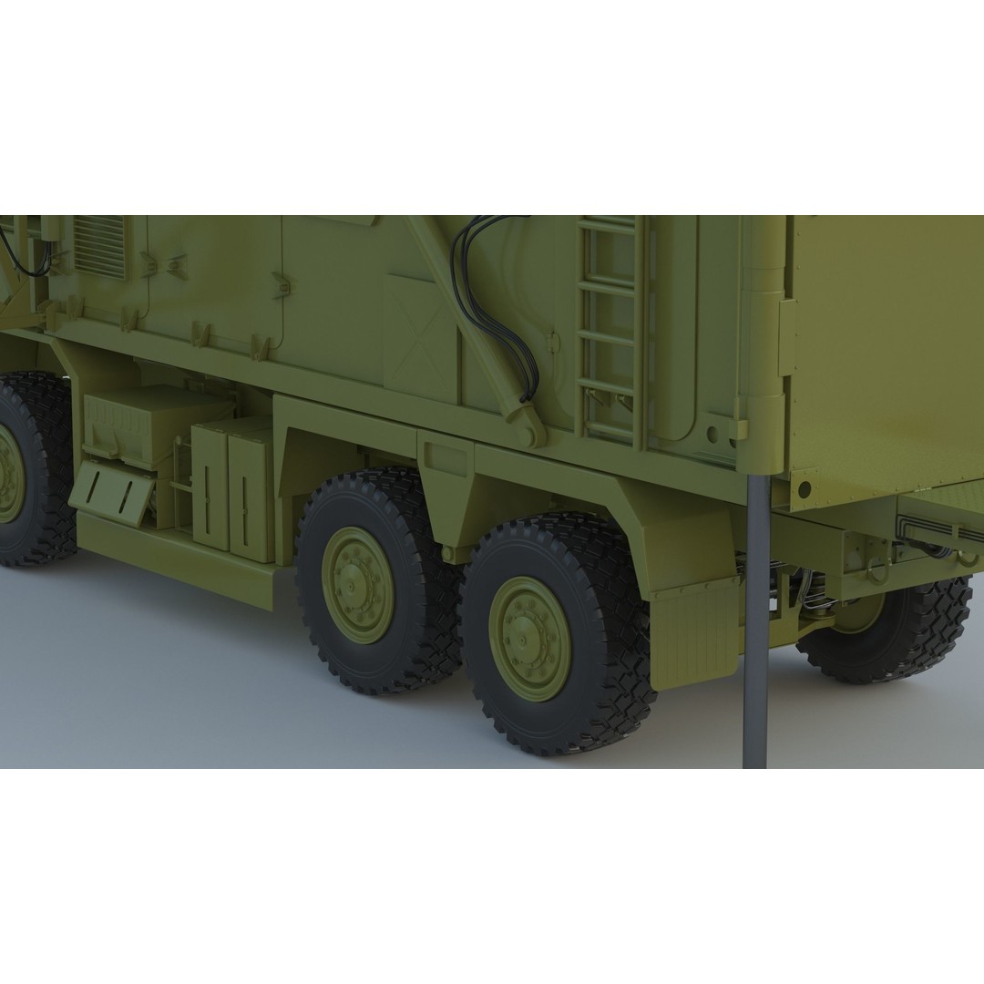 Mobile Tracking Radar Truck 3D Model – High Poly PBR Asset for Games, FBX, OBJ - View 20