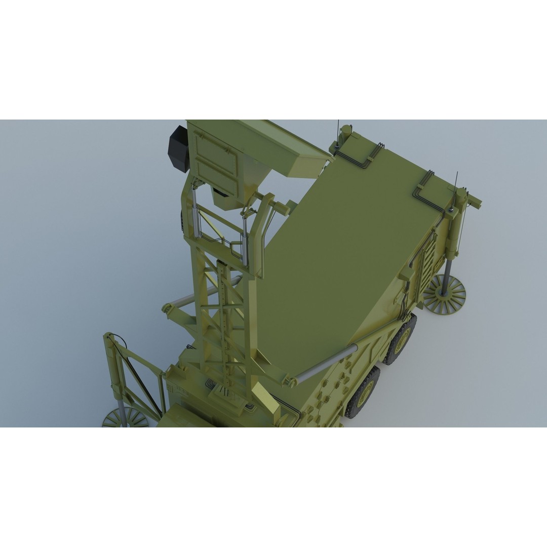 Mobile Tracking Radar Truck 3D Model – High Poly PBR Asset for Games, FBX, OBJ - View 22